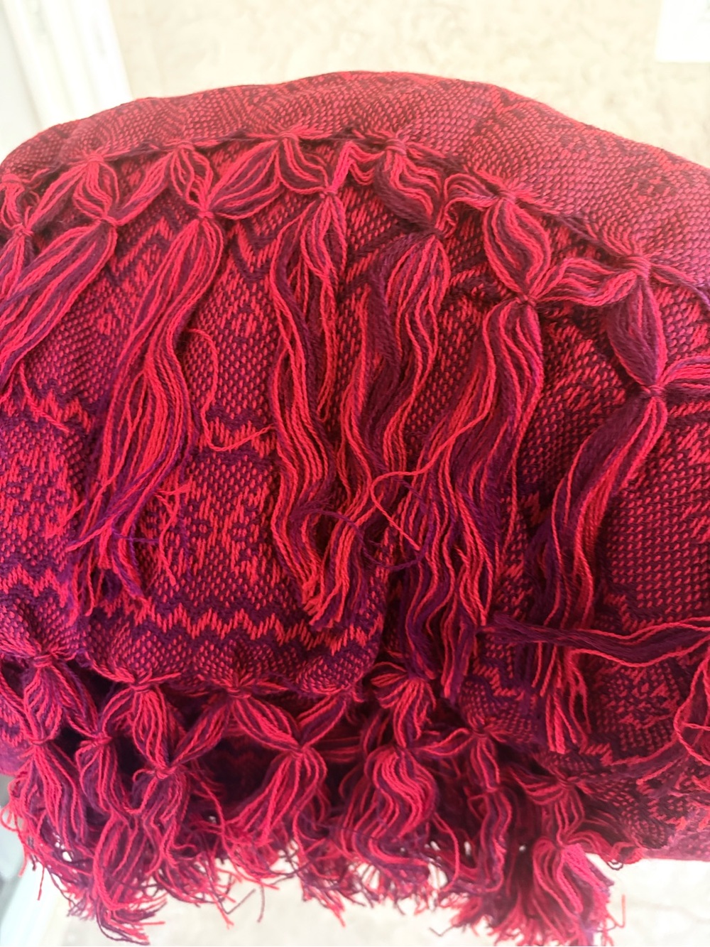 Traditional Mexican Red rebozo